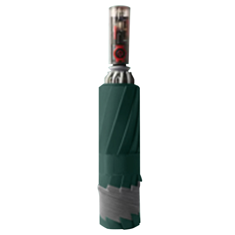 机型款全自动铝合金玻纤反向 反光280T加厚碰击布 机械手柄YF-Z2021020 晴雨两用伞高清大图