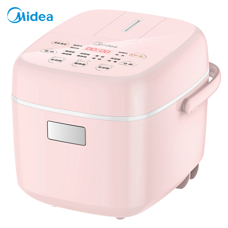 美的(Midea)电饭煲电饭锅1.6L迷你容量智能预约触摸操控1-2人玻璃内胆母婴bb宝宝小电饭煲