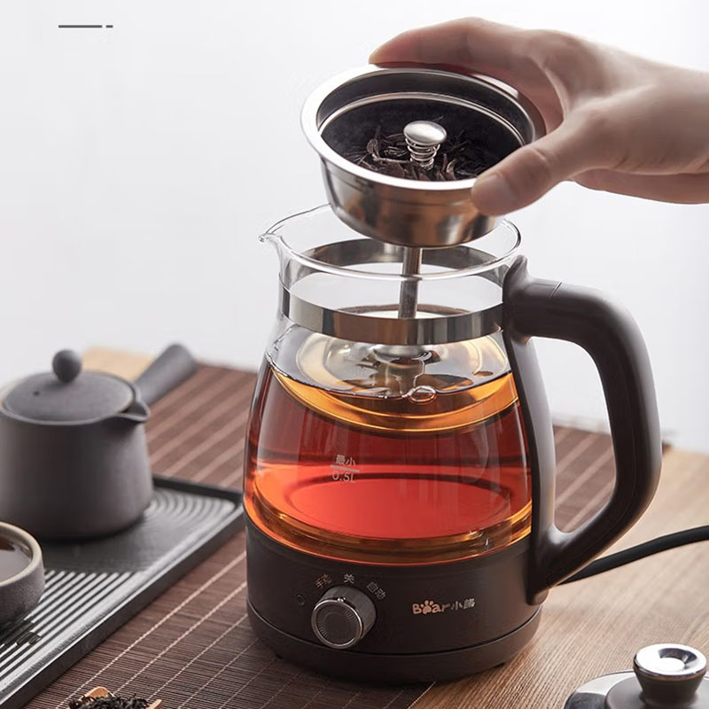 小熊煮茶器1L蒸汽喷淋式煮茶泡茶炉电热烧水壶ZCQ-A10X1高清大图