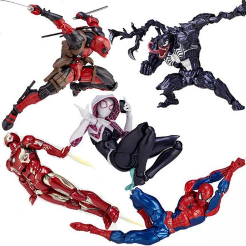 Fghgf Fghgf 变形类玩具kd110 蜘蛛侠黑豹钢铁侠手办模型玩具死侍万磁王金刚狼可动人偶公仔 价格图片品牌报价 苏宁易购吉汇母婴玩具专营店