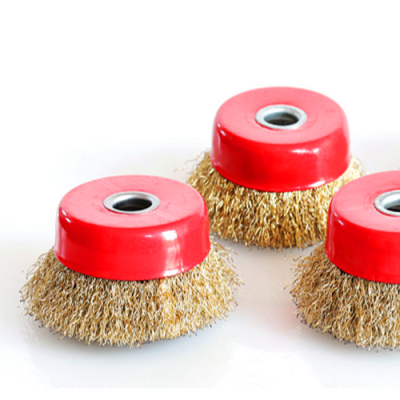 100角磨机碗型钢丝轮打磨除锈钢丝刷金属抛光加厚12516型钢丝球10片装