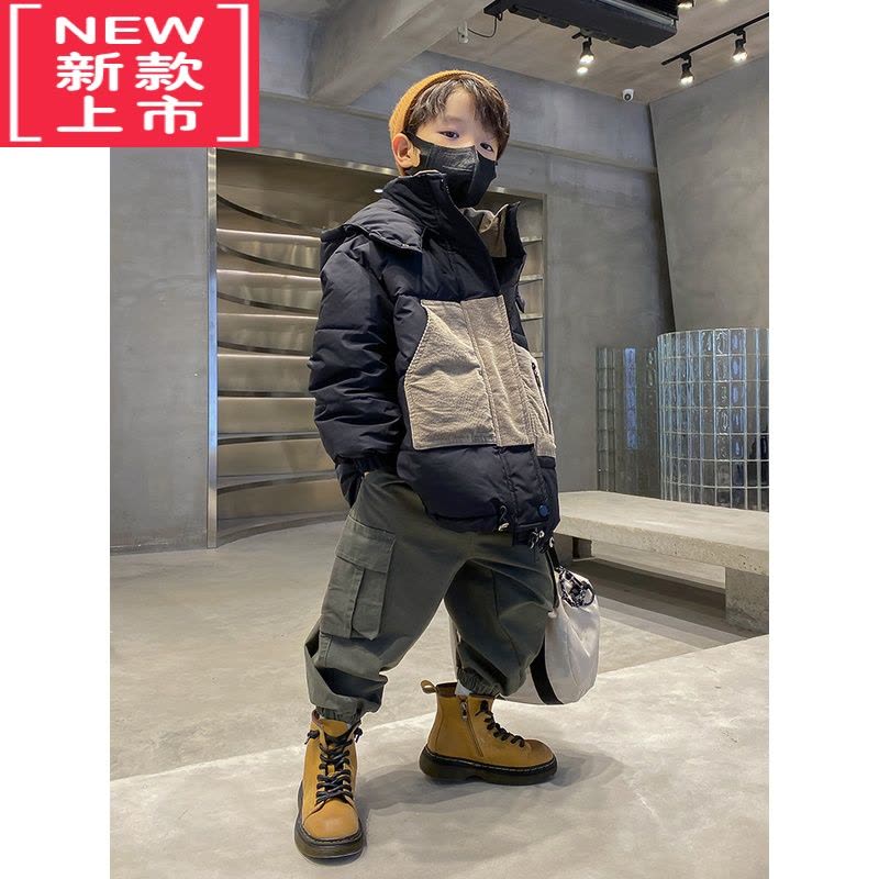 可莉允男童羽绒棉服儿童冬装加厚外套2022新款冬季男孩洋气棉衣袄炸街潮图片