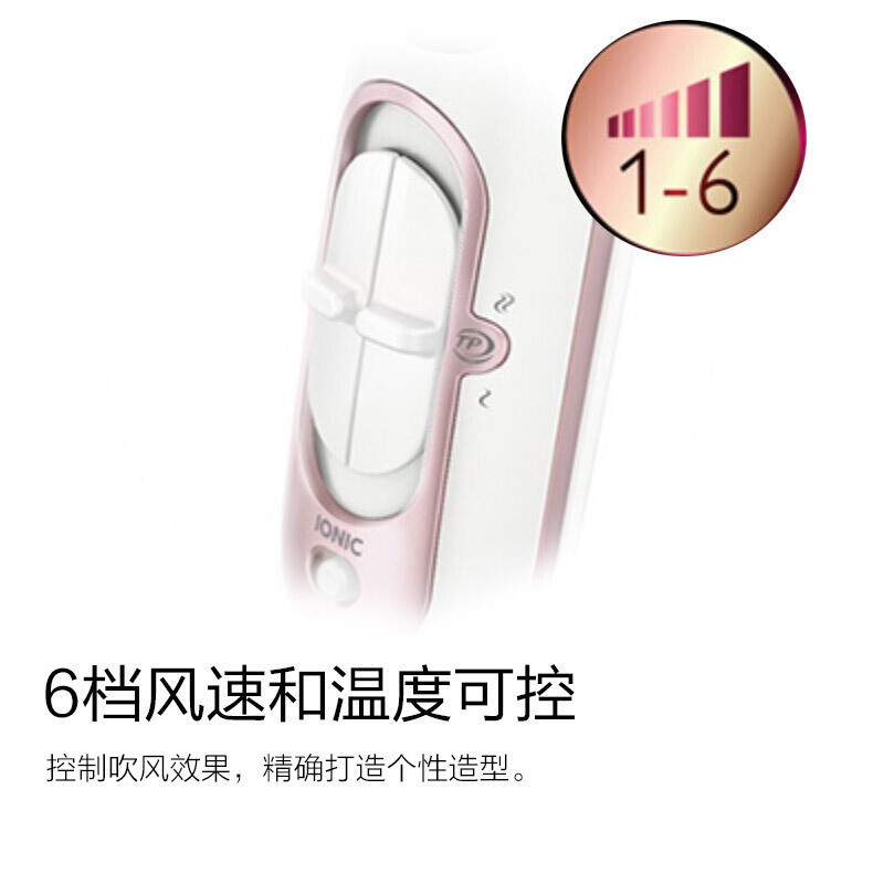 飞利浦(Philips) 电吹风机 HP8235/00 家用负离子 大功率冷热风恒温护发6档可调 配集风嘴+散风嘴