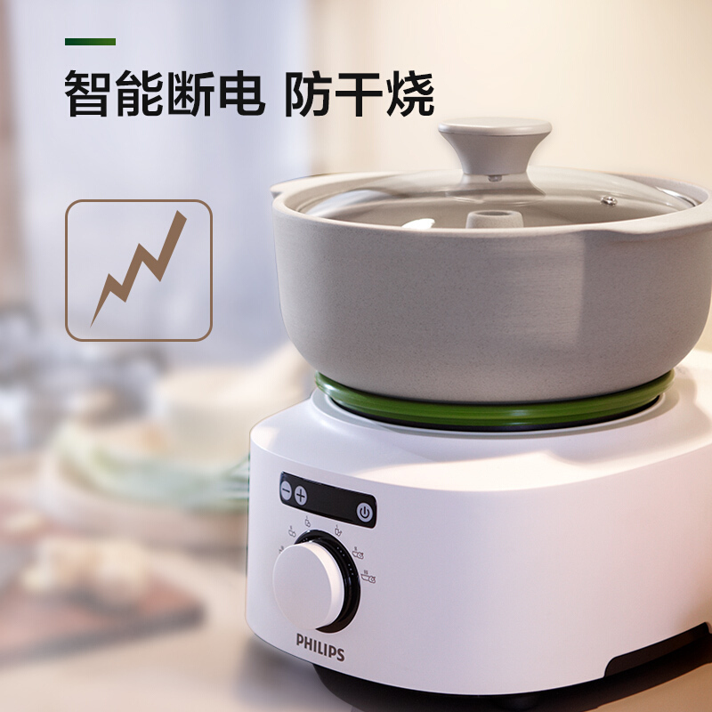 飞利浦(Philips)电炖锅 汽锅醇汤煲多功能煲汤锅 养生隔水炖汤锅电炖盅 HR2210/01 预约定时自动断电防干烧