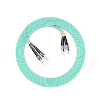 千天(QANTOP)光纤跳线 电信级光纤熔接收发器尾纤 光端机适用 ST-FC多模双芯OM4-QT-GXTX410