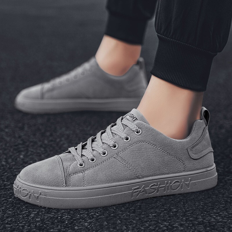 秋季全黑色男鞋子上班工作鞋小黑鞋男士平底开车鞋劳保鞋纯黑板鞋