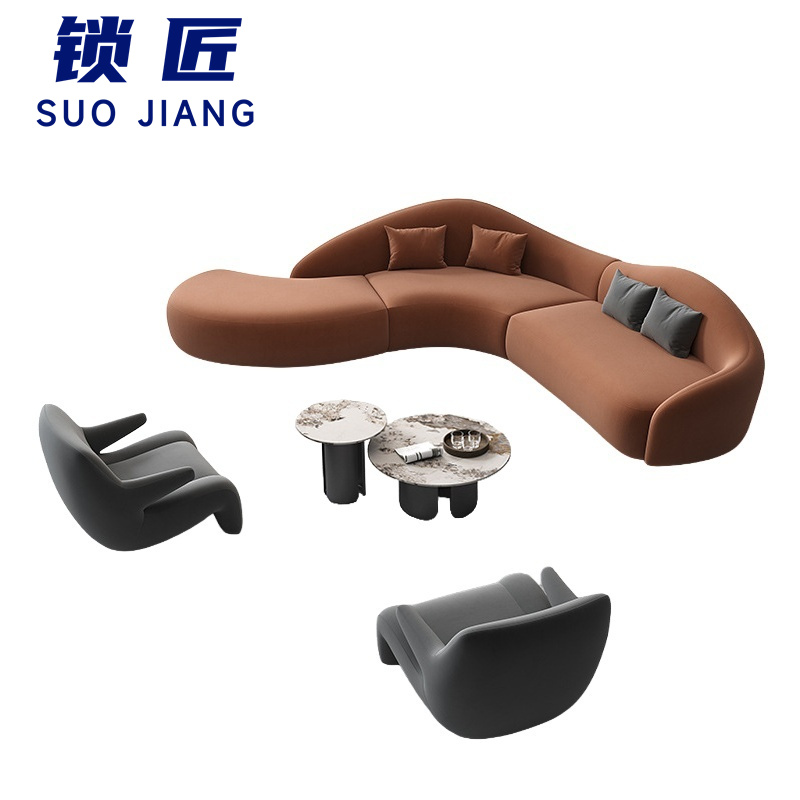 锁匠 办公沙发1+1+3+茶几套高清大图