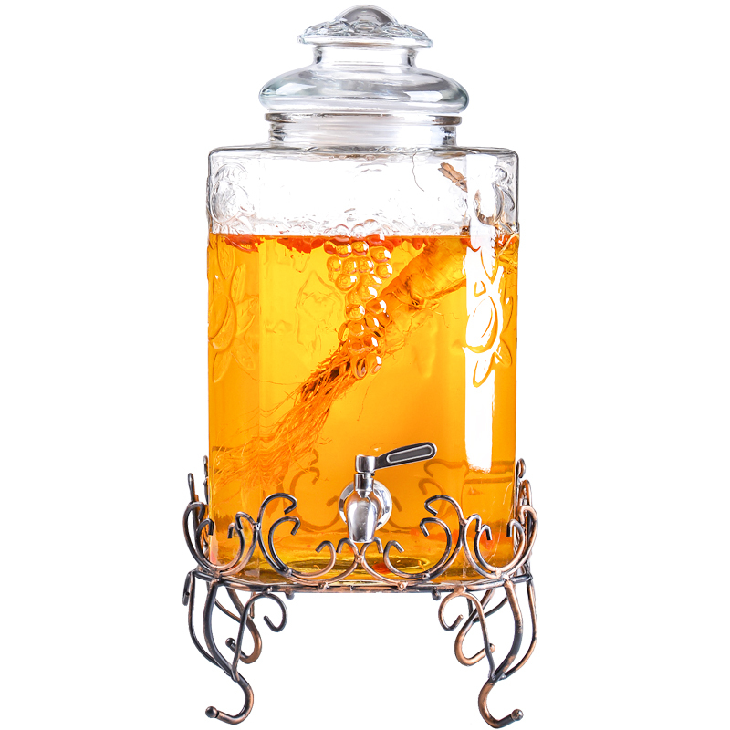 泡酒坛子玻璃带龙头家用葡萄酒自酿容器泡酒玻璃瓶药酒瓶泡酒罐