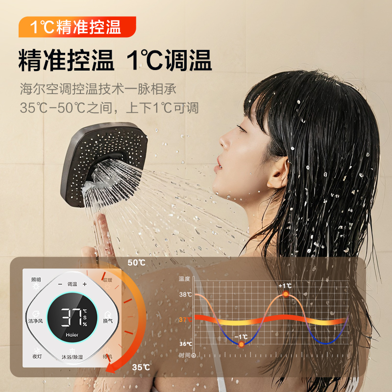 海尔智能除菌浴霸S360ProU1自清洁银离子抗菌舱精准控温3000W功率高清大图