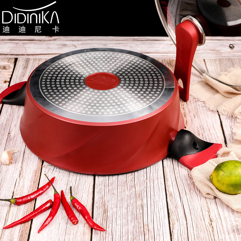迪迪尼卡(Didinika)2019新款28cm浅汤锅家用麦饭石不粘锅多功能双耳煮锅