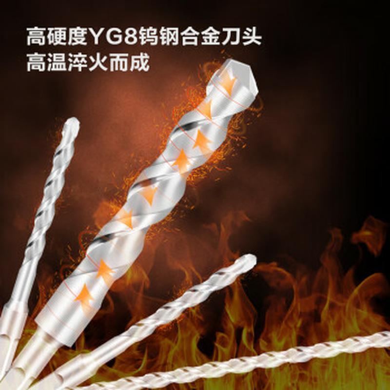 得力 方柄电锤钻 DL-F22200_CrV+YG8C(银)22×200mm 单位/支