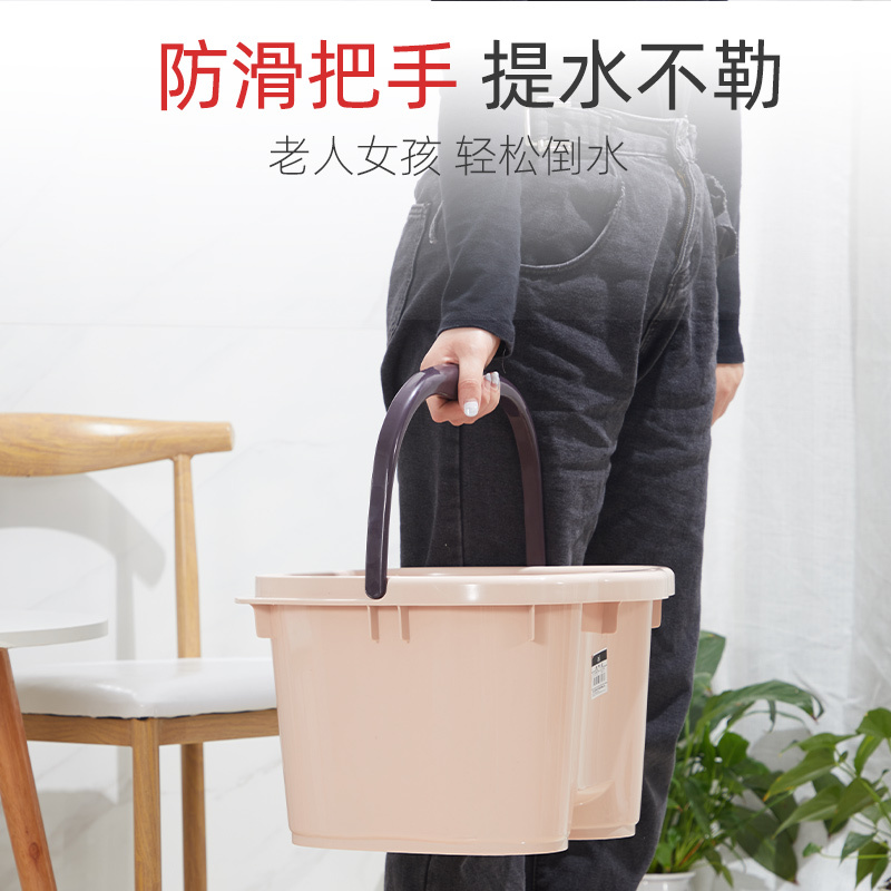 优勤泡脚盆泡脚桶家用塑料按摩洗脚盆过小腿桶过膝高足浴盆保温洗脚桶