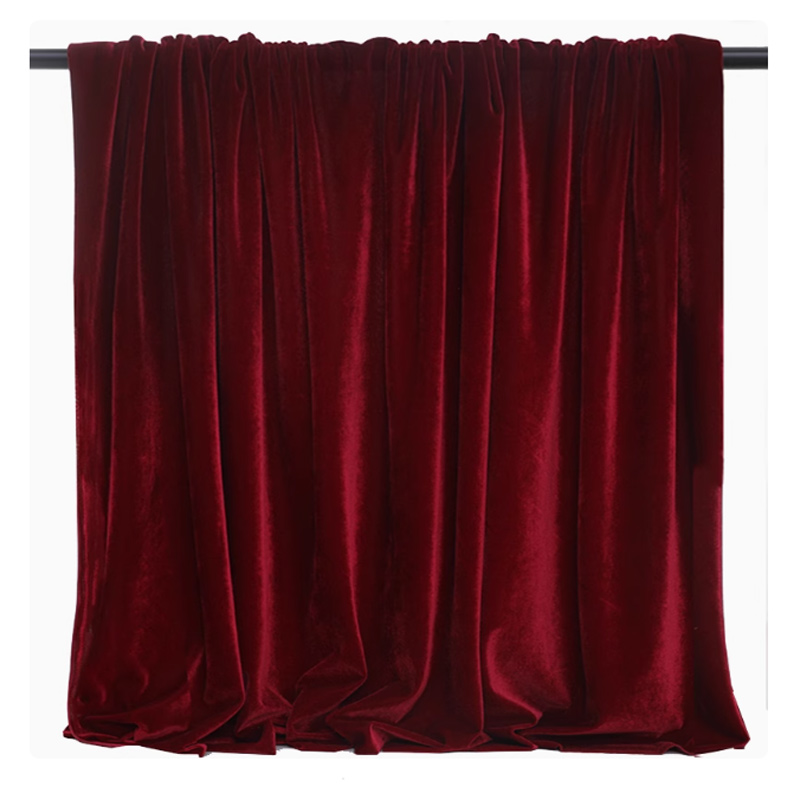 盾狸 金丝绒红布桌布大红绒布 2米*4米(一片)