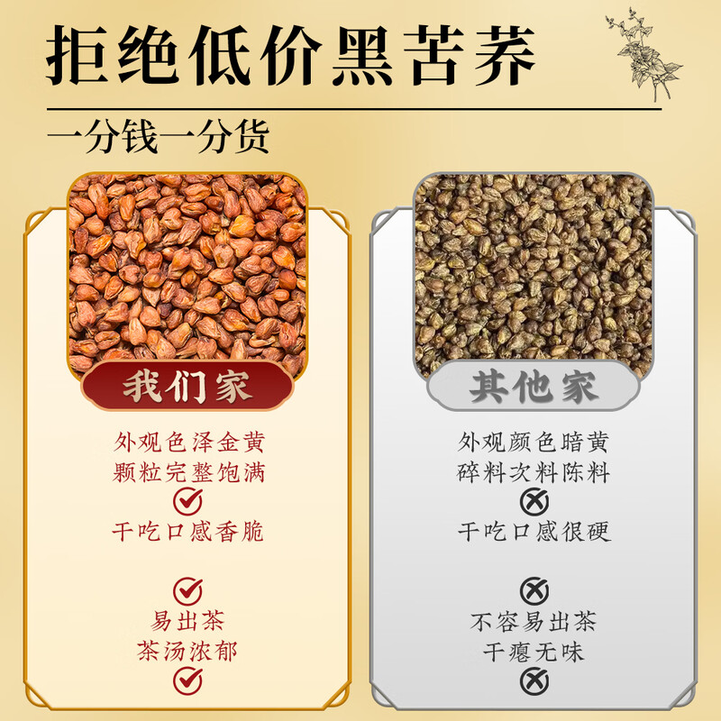 福茗源黑苦荞茶黑珍珠苦荞茶500g富含黄酮高膳食纤维天然谷物大凉山养生高清大图
