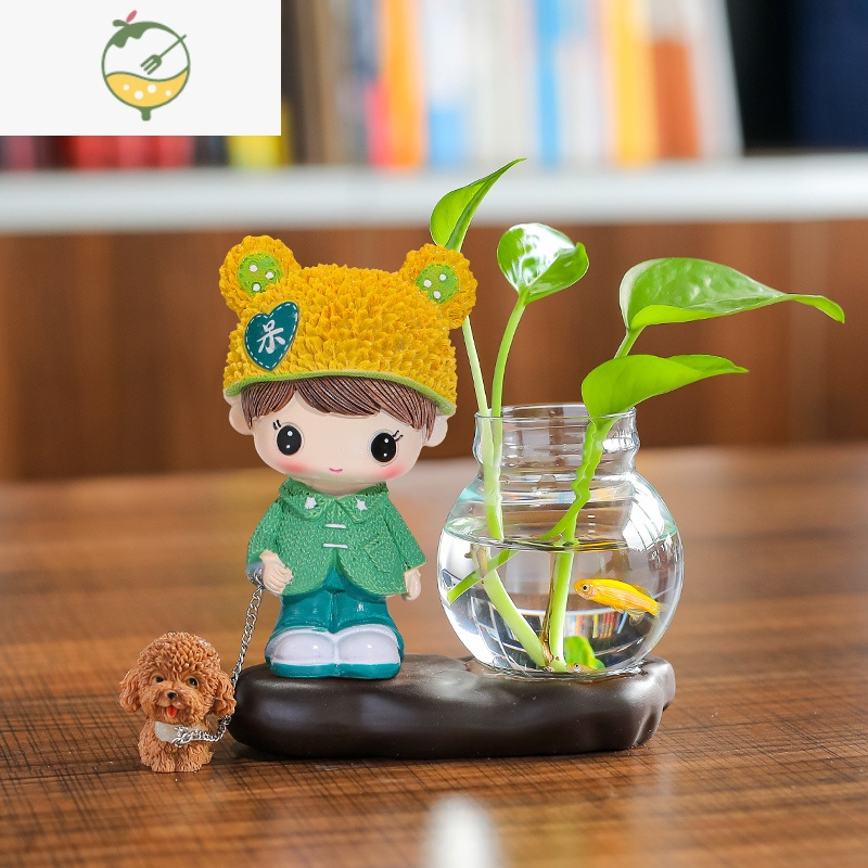 yicheng网红北欧花瓶客厅插花家居小摆件装饰品透明玻璃器皿创意水养