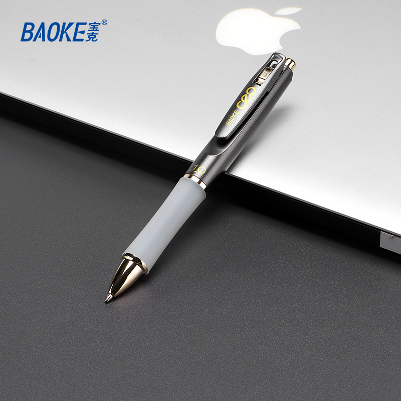 宝克(baoke) PC3998 按压中性笔 按压商务笔 签字笔 1.0mm 单独包装1支/盒 黑色高清大图