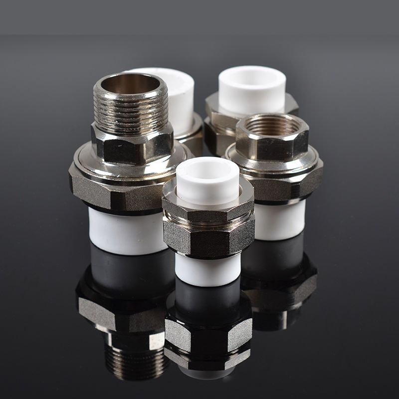 ppr外丝铜活接内丝铜活接头4分6分1寸ppr活接双热熔活接水管活接20124