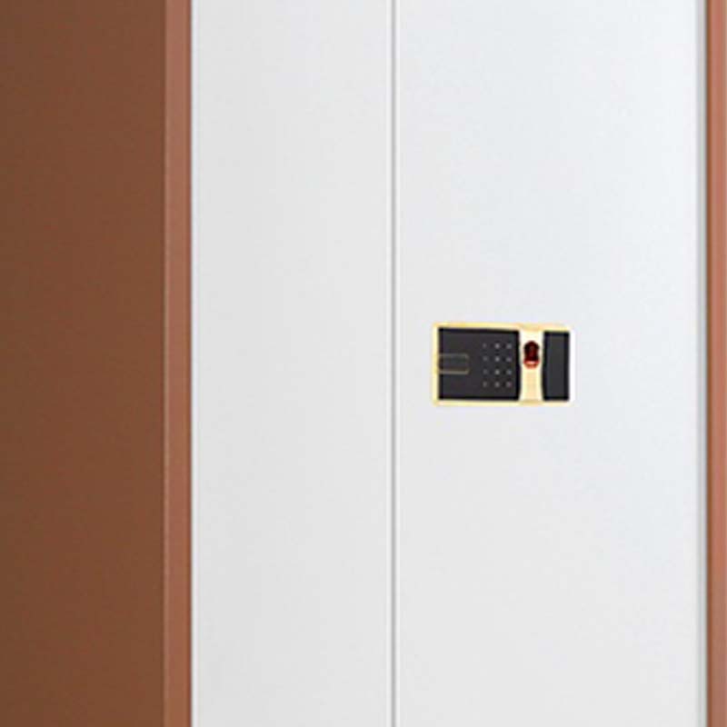 正斌保密柜财务档案柜文件柜办公室资料储物柜保险柜电子密码国保锁通体咖框白门-指纹密码锁高清大图