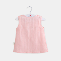 卡比一木KBMLOVELY3-12月女宝裙子纯棉公主裙婴童裙子背心裙73cm80cm90cm提花女孩宽肩裙KM1607
