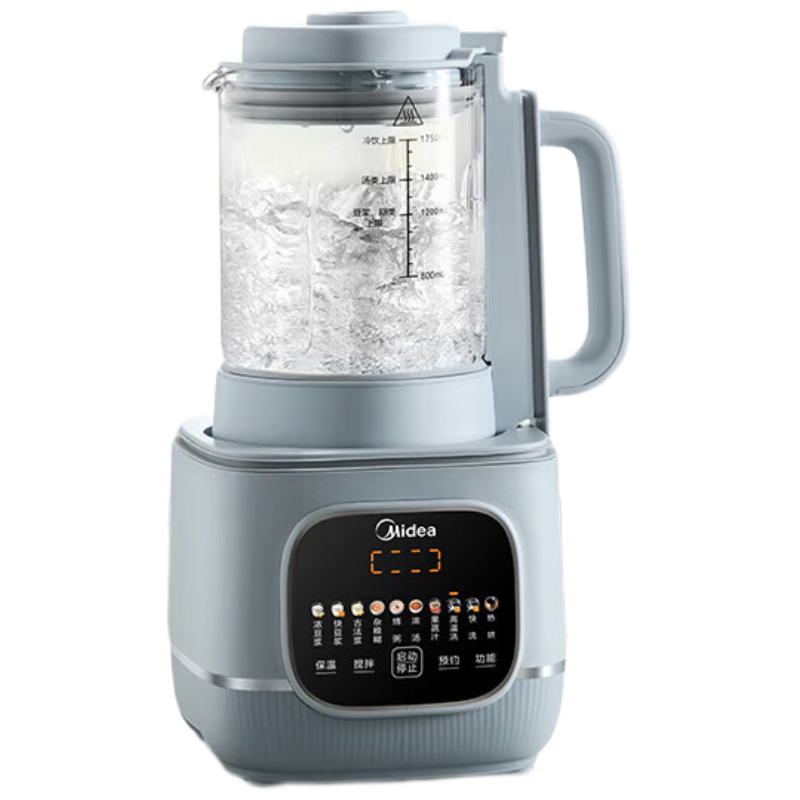 美的大容量破壁机智能触控强劲动力玻璃机身全自动免过滤定时功能破壁机 MJ-PB10G3-076