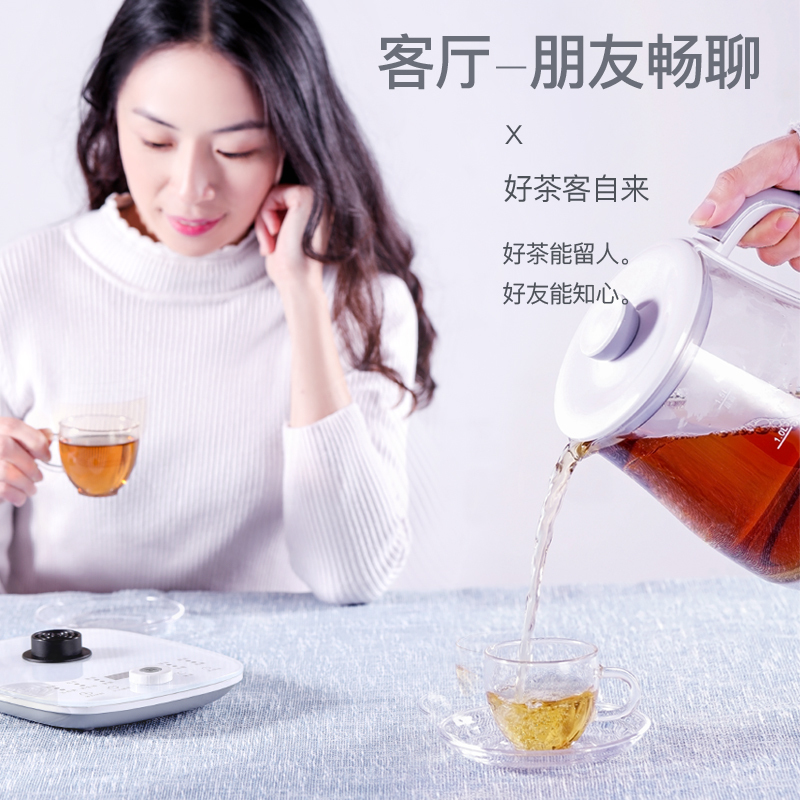 荣事达(Royalstar)养生壶1.5L YSH1566多功能电热水壶高硼硅玻璃壶触控式煎药壶花茶器煲茶壶烧水壶