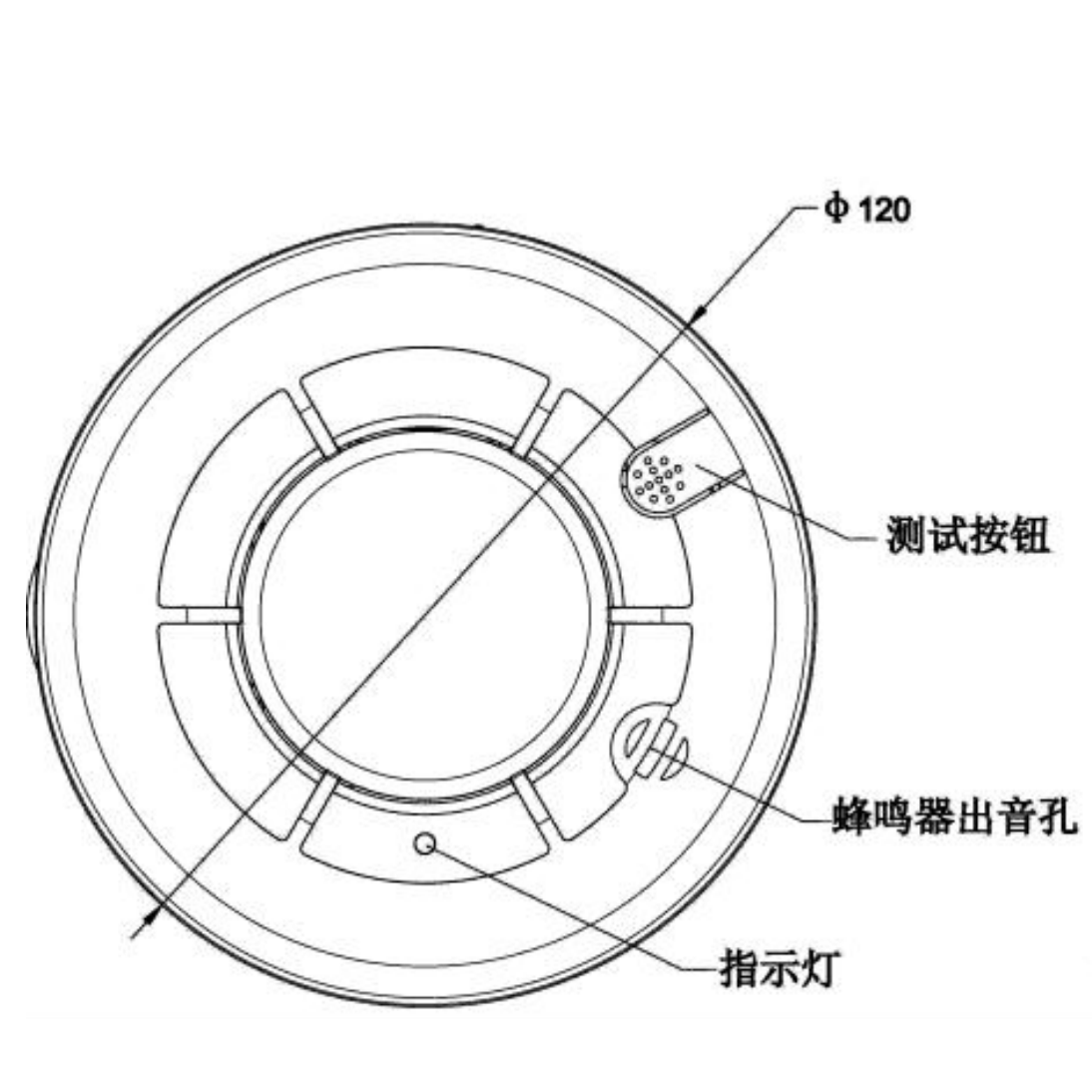 高新投三江独立式光电感烟火灾探测报警器JTY-GD-H362A高清大图