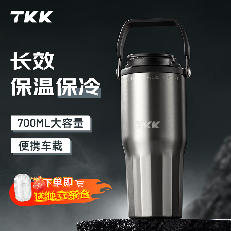 TKK保温杯男女士大容量陶瓷内胆咖啡杯便携车载泡茶杯子中学生饮水杯