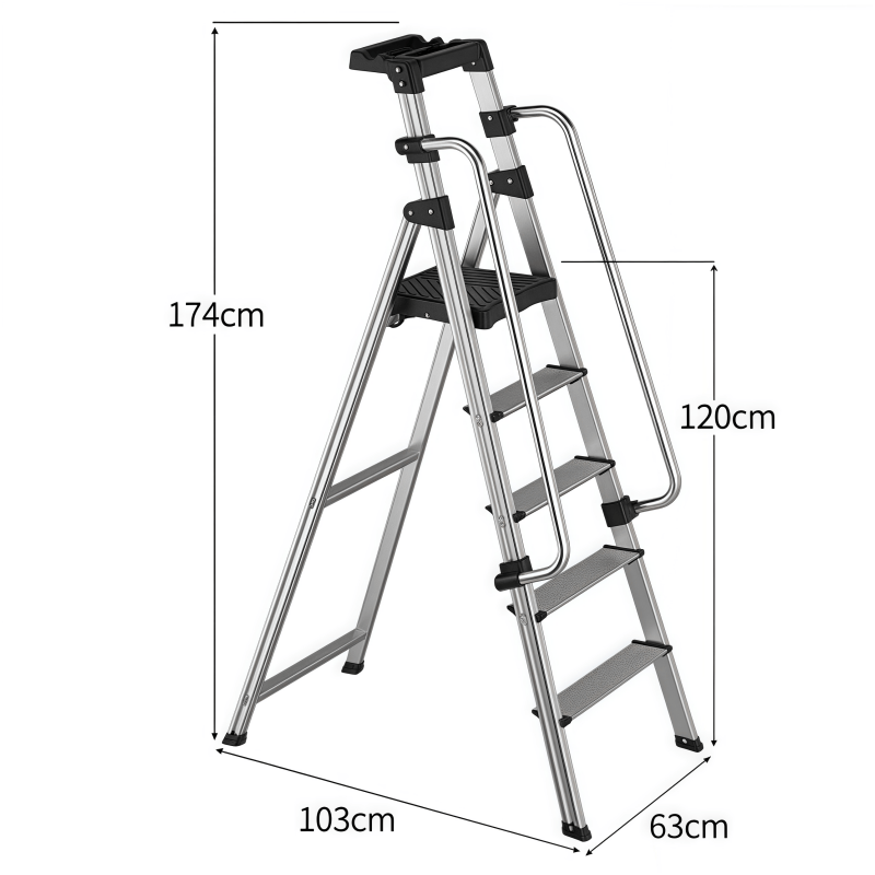 鑫木樽人字梯630*1030*1740mm个高清大图