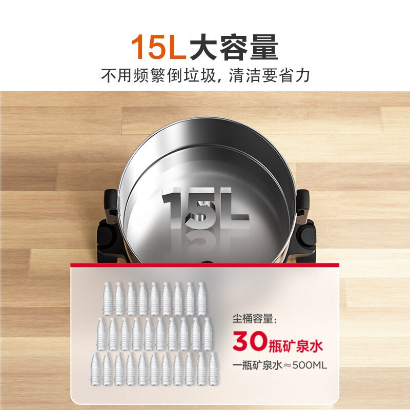 苏泊尔(SUPOR)桶式吸尘器苏泊尔吸尘器桶式大吸力工业用家用手持大功率VCC85S-12 不锈钢高清大图