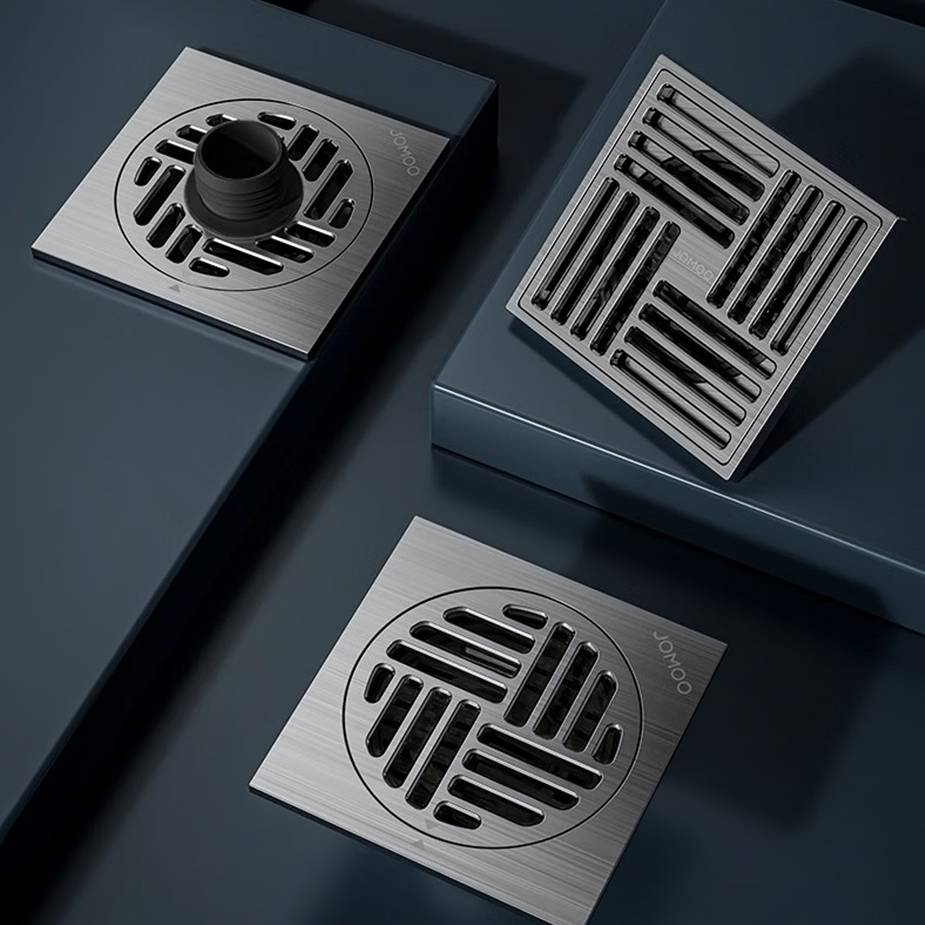 九牧(JOMOO) 地漏铜合金大流量地漏卫生间浴室洗衣机淋浴厨房带滤网92448，92449，92452高清大图