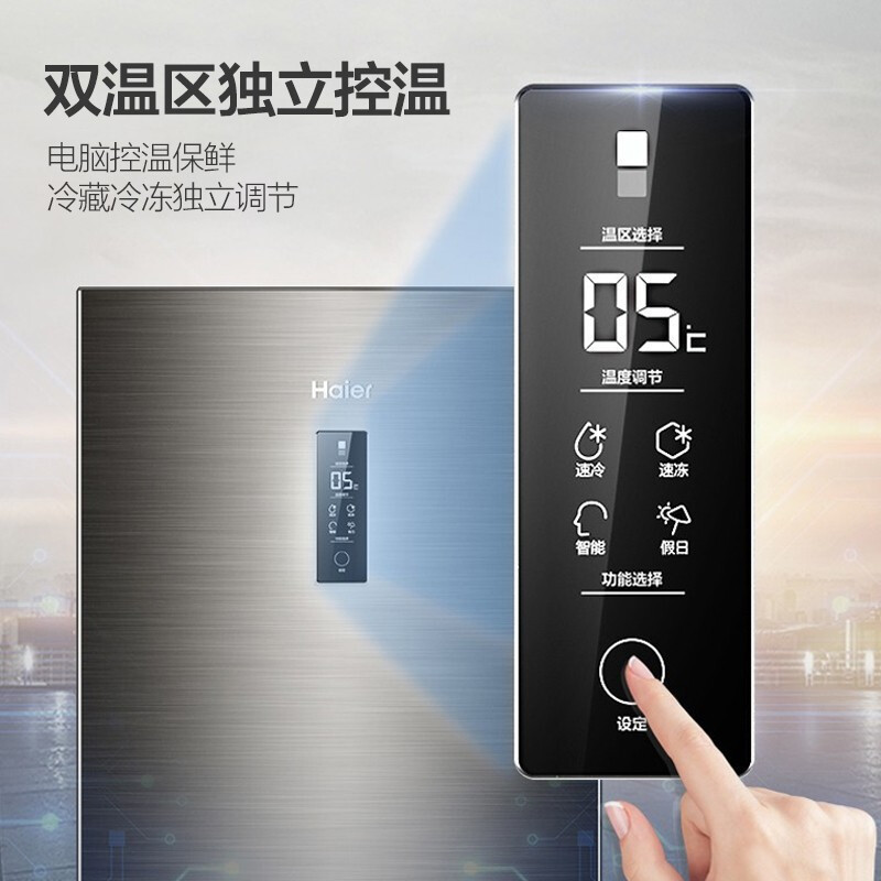 海尔(Haier)双门冰箱家用小型两门电冰箱272升变频风冷无霜双门双温宿舍小冰箱BCD-272WDPD高清大图