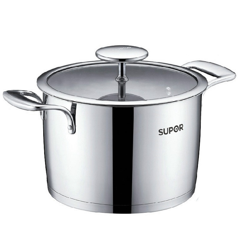苏泊尔suporst20v1304不锈钢汤锅加厚复底雅致不锈钢汤锅炖锅直径20cm