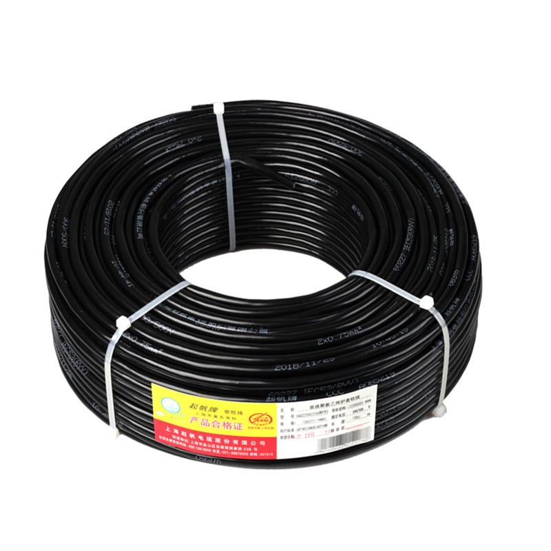 起帆 电线电缆 rvv4*4平方国标四芯4芯多股铜丝 软护套线 电源线 黑色