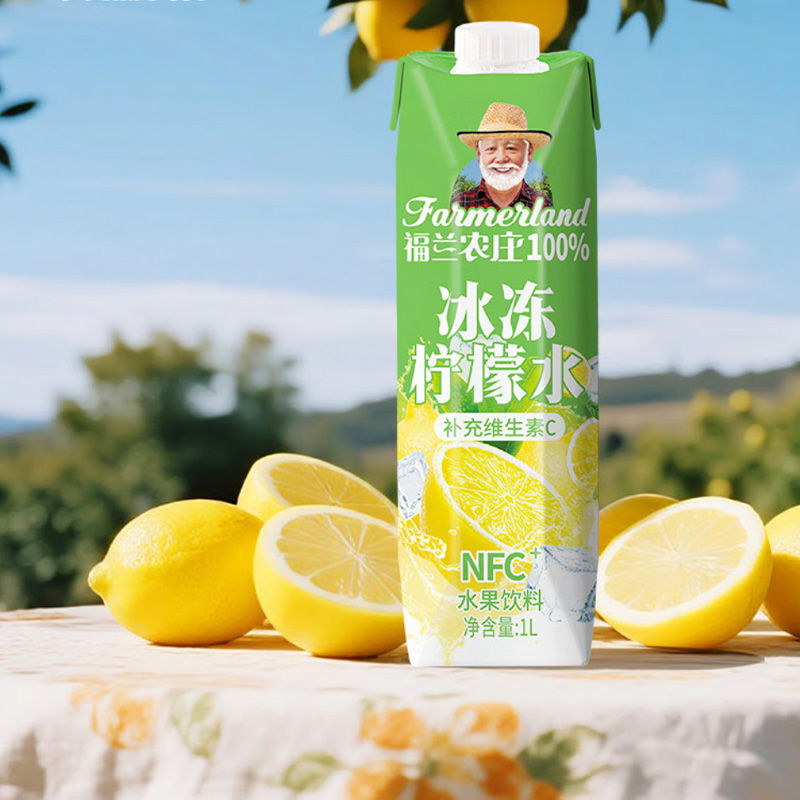 福兰农庄 冰冻柠檬水饮品 1L 瓶高清大图