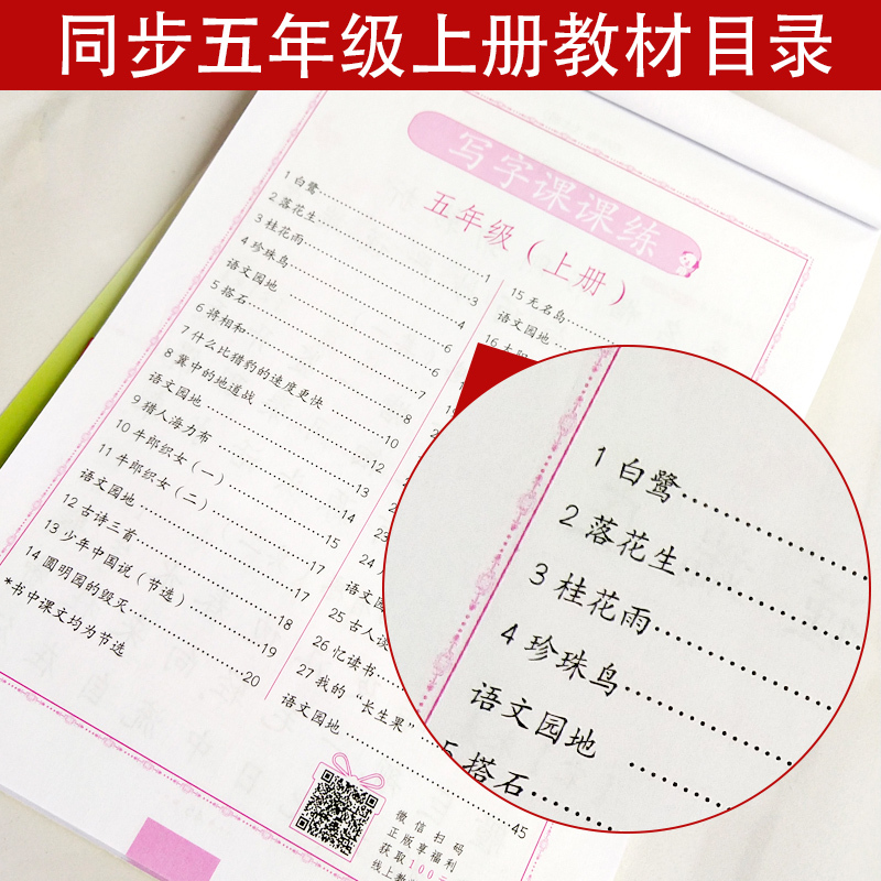 司马彦字帖 写字课课练人教版 小学语文上册五上描摹版写字课课练 司马彦小学生字帖 五年级上册字帖 语文课课练五5年级上册