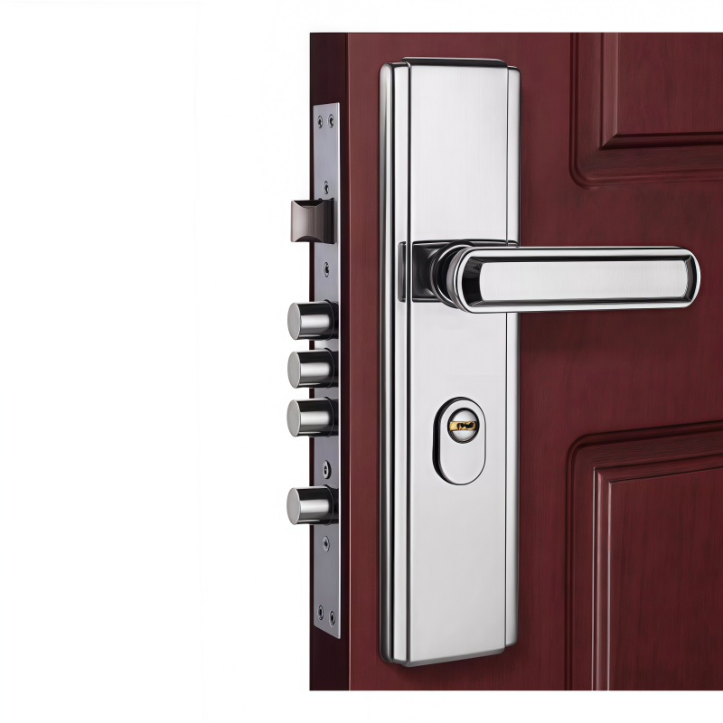 吉迎尚品 防盗门锁房门锁入户门锁 上提快速锁门 套高清大图