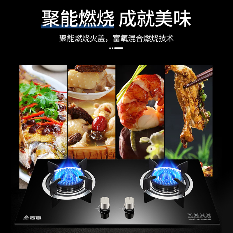 志高(CHIGO)H093+F210D 中式顶吸式抽烟机燃气灶具烟灶套餐(天然气)