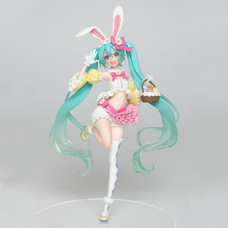 初音未来手办兔耳初音动漫手办二次元模型公仔