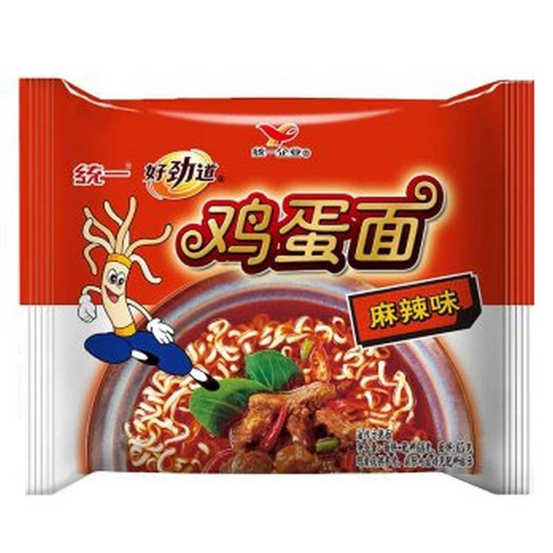统一好劲道麻辣鸡蛋面62gY