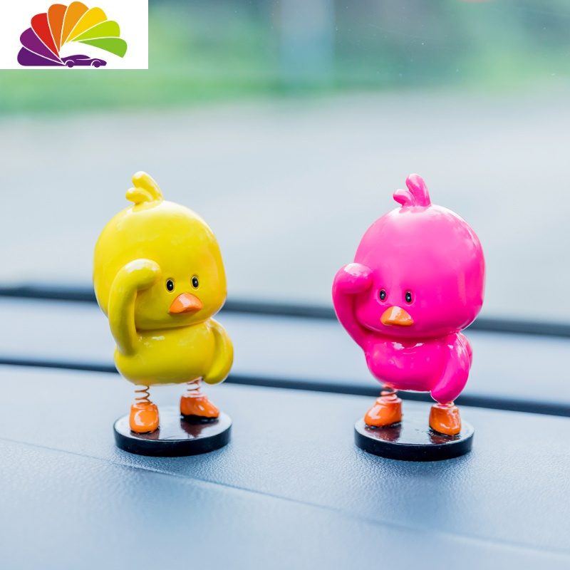 摇头汽车摆件车载车内网红小摆件饰品创意可爱卡通红色鸭黄色鸭参数