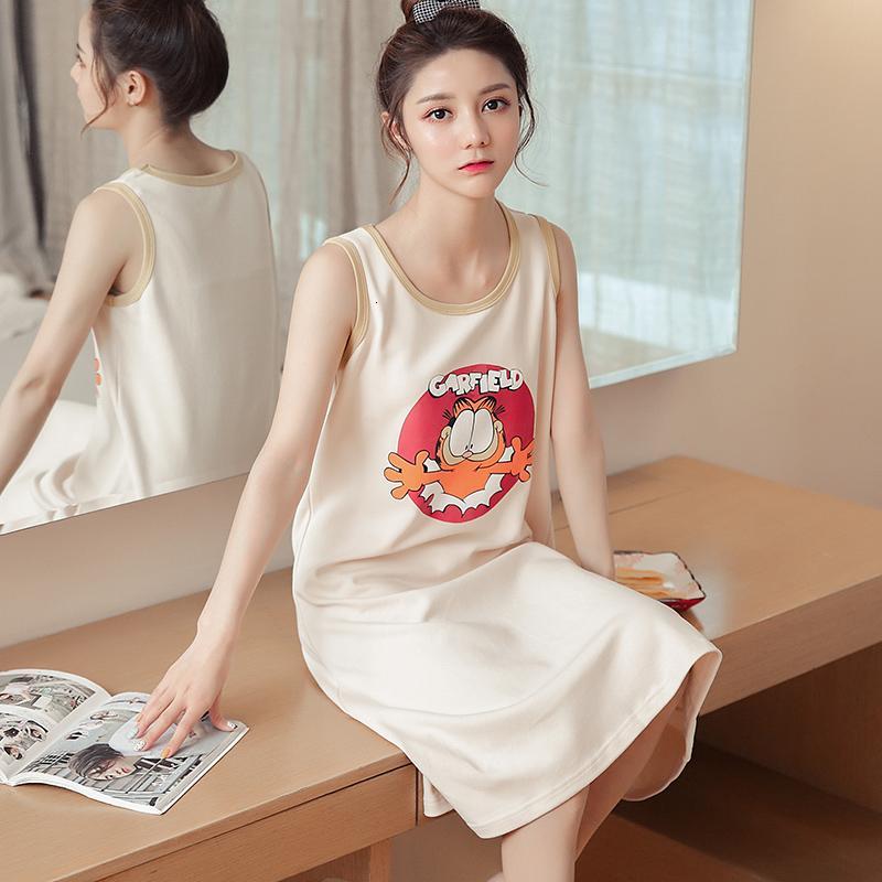 背心孕妇睡衣女夏季纯棉薄款性感吊带韩版卡通学生连衣裙子睡裙春