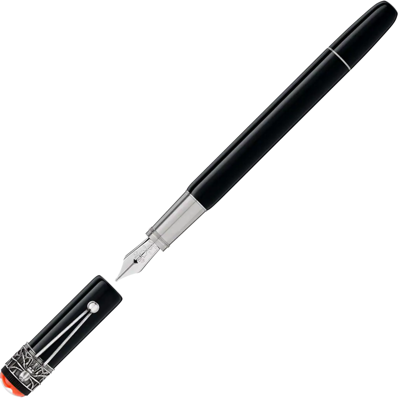 万宝龙(Montblanc)传承系列钢笔红与黑黑蜘蛛墨水笔F尖 117845