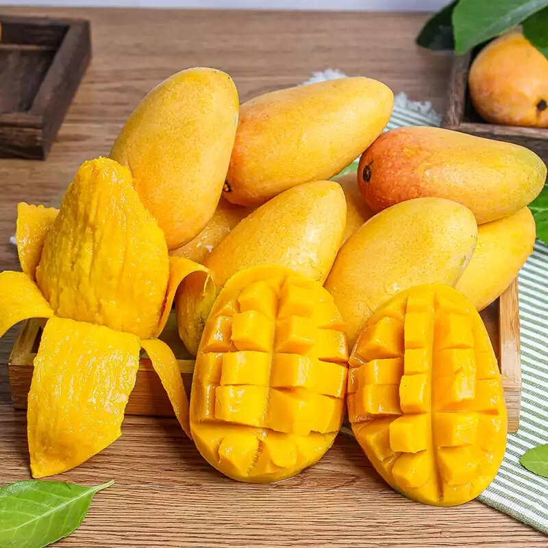 鲜木海南小台芒当季新鲜水果孕妇水果热带水果小台芒359斤装甜心芒果