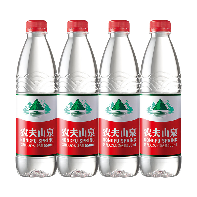 农夫山泉饮用天然弱碱水矿泉水550ml4瓶参数