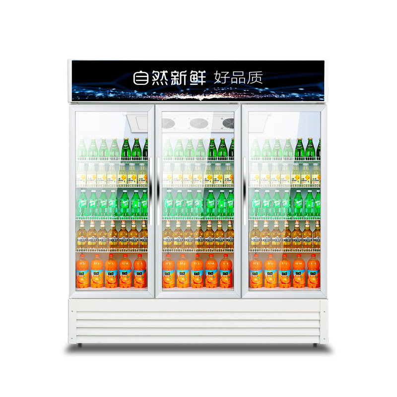 品能达 风冷展示柜 商用无霜冰箱 立式大单门双门玻璃饮料超市保鲜风冷展示柜 冷藏冷饮 688展示柜 饮料售卖柜大容量冰箱