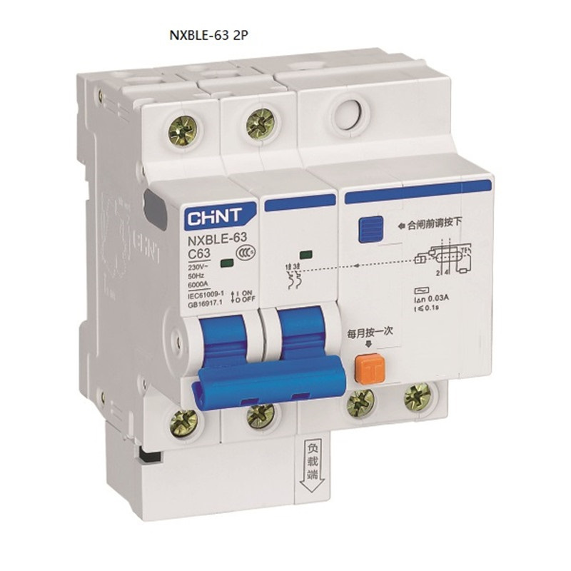 正泰 NXBLE-63小型漏电断路器 C50 100mA 6kA 2P(台)