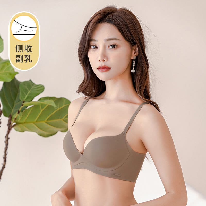 猫人内衣女无痕小胸聚拢防滑透气无钢圈内衣女士文胸收副乳防下垂图片