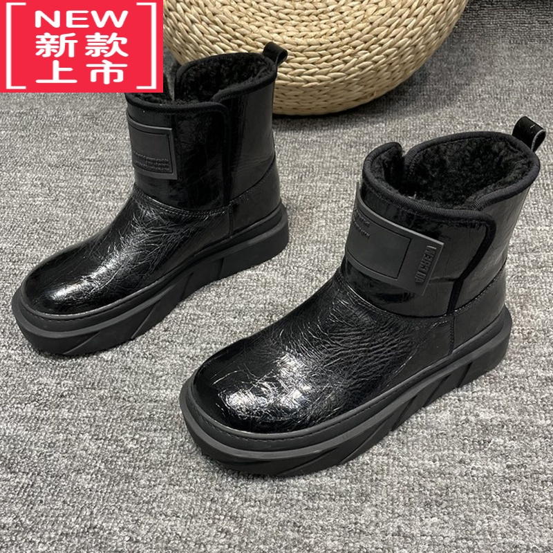可莉允女童雪地靴2022秋冬季新款加绒保暖儿童短靴中大童防滑百搭大棉鞋