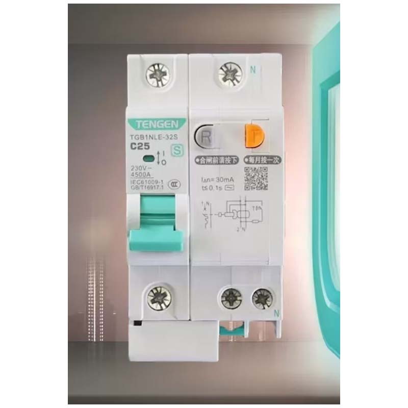 2P漏电保护器 电气空开断路器空气开关漏电保护器DZ47sLE 2P 32A高清大图
