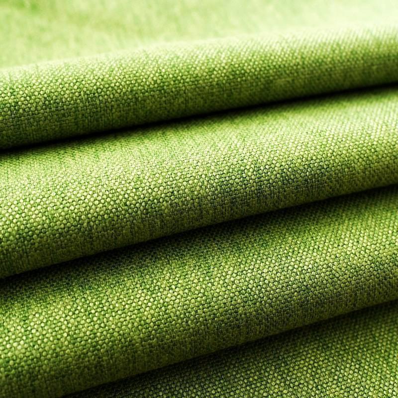 家柏饰(CORATED)定制简约纯色棉麻窗帘记忆定型隔音遮光布帘芝加哥 芝加哥/草绿色 定制每米/韩式挂钩固定褶+记忆定型